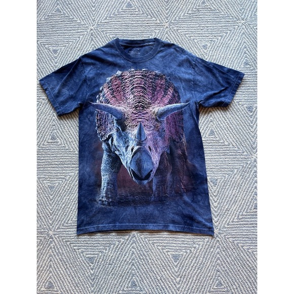 The Mountain Other - The Mountain Triceratops Tie Dye T-Shirt - Blue - Medium‎
